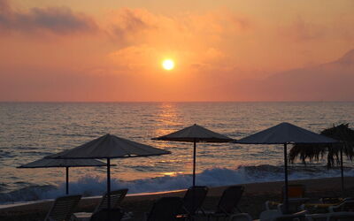 A sunset in Crete
