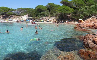 A section of the Palombaggia Beach