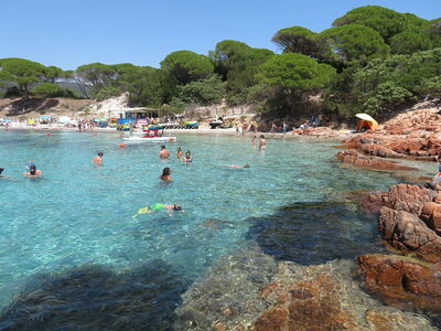 A section of the Palombaggia Beach