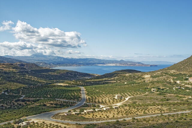 Greek roads leading down to the coast