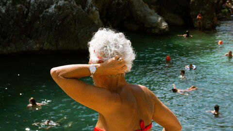 Older woman at a spot