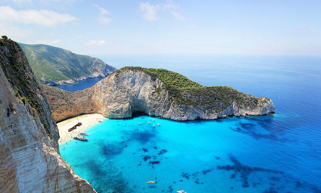 The famous Zakynthos shipwreck