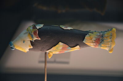 Fish-shaped Glass Bottle, Museum of Ancient Glass, Zadar