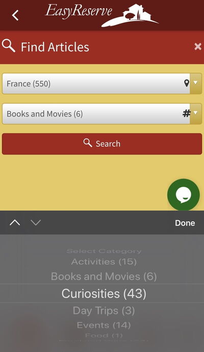 Easy Reserve App, Blog Search Filters