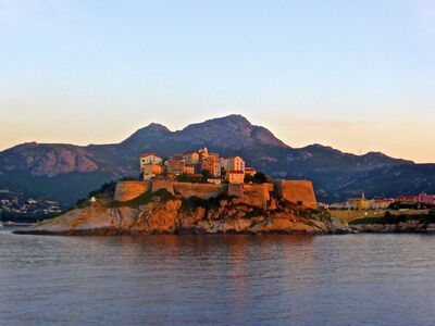 Calvi's Citadel from the coast