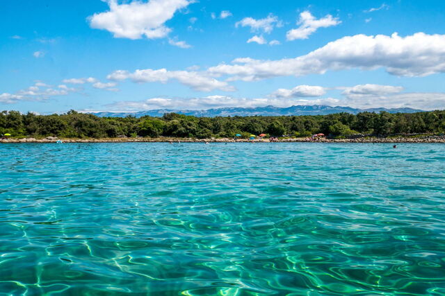 Azure waters in Pag