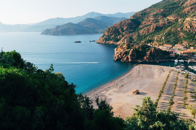 A beach in Corsica