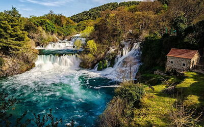 A waterfall in Krka