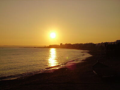 The sea at sunset, Estepona