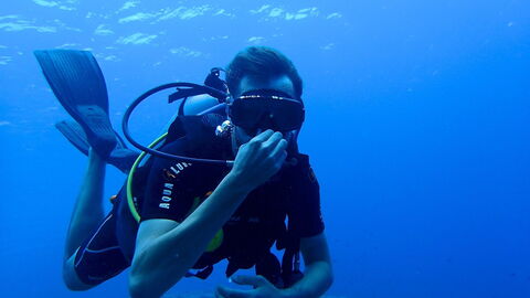 A man scuba-diving