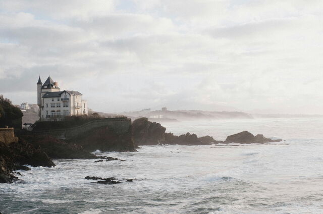Coastline in Biarritz