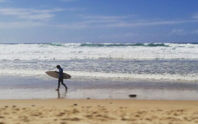 A surfer in Lacanau