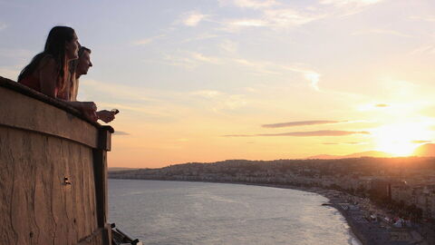 Views over Nice at sunset