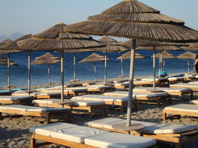 Kos, sun loungers