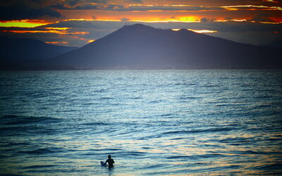 Surfing in Biarritz