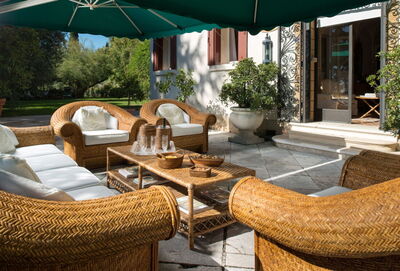 Lounging outdoors at Galero