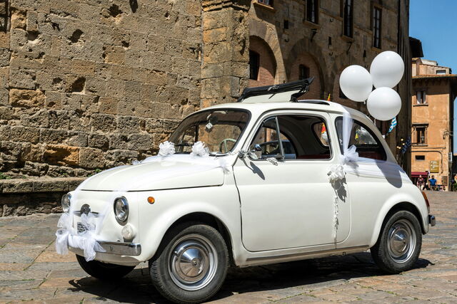 A wedding car in Italy