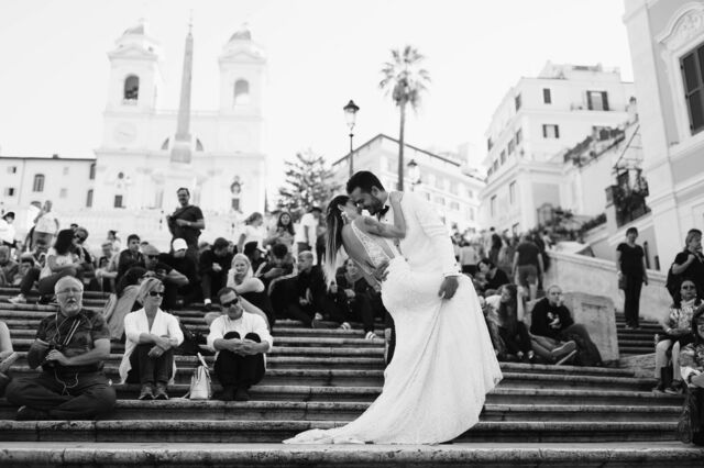 A wedding couple in Rome