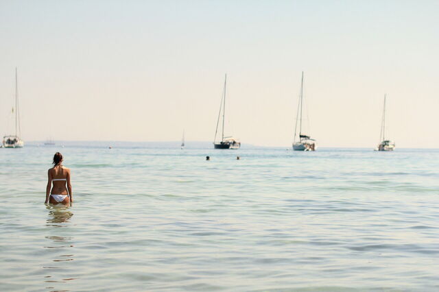 Going into the water