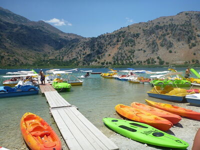 Lake Kournas, boats