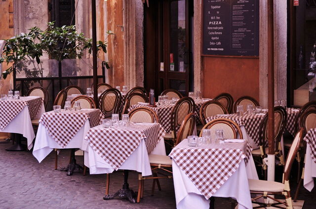 Exterior of a bistro
