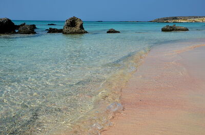 Pink sand at Elafonissi Beach