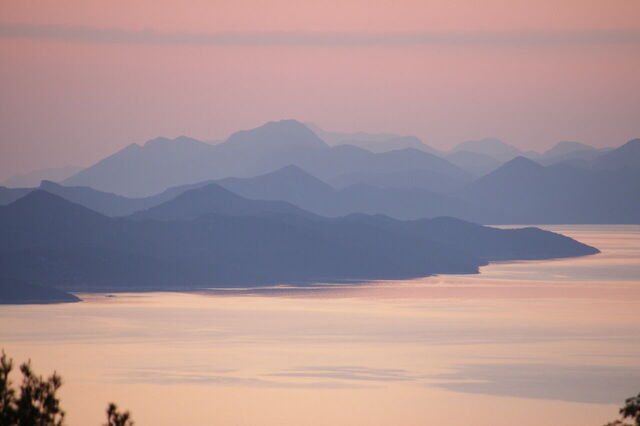 Elaphiti Islands, sunset