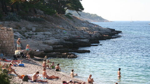 Pebble beach on Vis