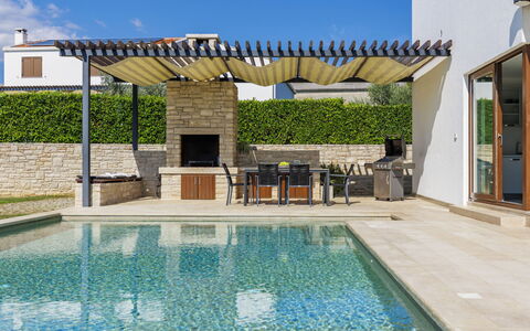 Luna Nera: Water, Property, Plant, Swimming Pool, Azure, Sky, Shade, Outdoor Furniture, Interior Design, Chair