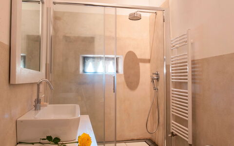 Casale Porano: Bathroom, Property, Room, Plumbing Fixture, Interior Design, Tile, Door, Real Estate, Architecture, Building