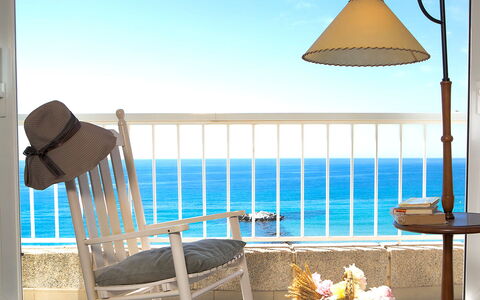 Les Roquetes: Water, Sky, Property, Light, Azure, Blue, Wood, Shade, Outdoor Furniture, Body Of Water