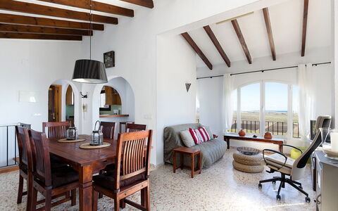 Villa Flores: Furniture, Property, Table, Window, Wood, Building, Interior Design, House, Living Room, Floor