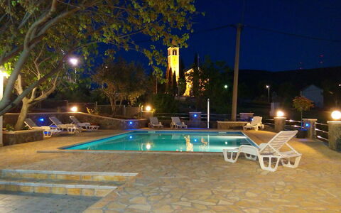 Villa Luka: Water, Property, Plant, Swimming Pool, Sky, Light, Azure, Tree, Street Light, Lighting