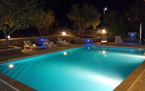 Villa Luka: Water, Property, Building, Plant, Light, Swimming Pool, Azure, Nature, Green, Lighting