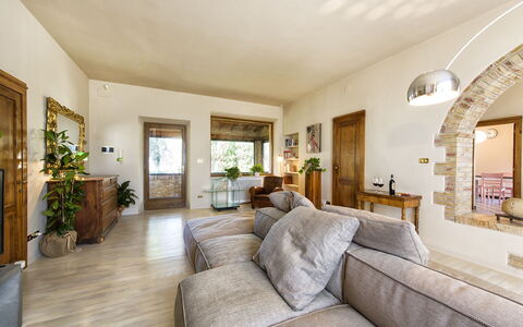 Villa Piazza Della Fortezza: Property, Room, Building, Furniture, Interior Design, Living Room, Real Estate, House, Home, Ceiling