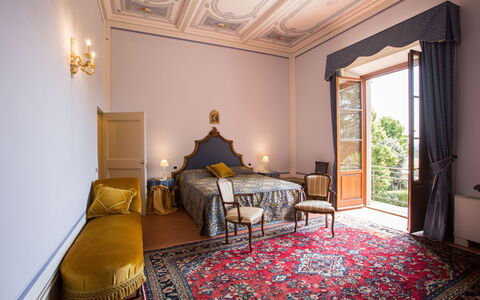 Villa Rocchi: Room, Bedroom, Property, Furniture, Bed, Interior Design, Ceiling, Bed Sheet, Building, Real Estate