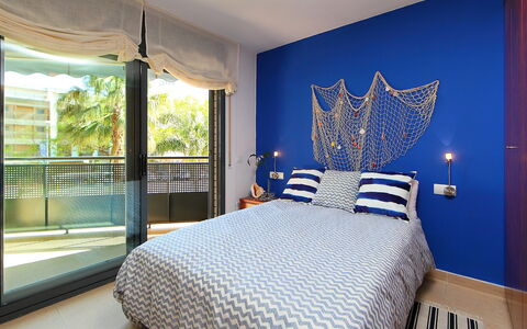 Cambrils 193: Furniture, Property, Comfort, Azure, Building, Shade, Interior Design, Textile, Lighting, Pillow
