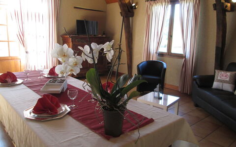 La Grange: Flower, Table, Furniture, Property, Plant, Curtain, Decoration, Interior Design, Textile, Tablecloth