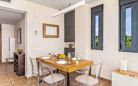 Alamar: Furniture, Interior Design, Flooring, Table, Wood, Chair, Kitchen & Dining Room Table, Dining Room, Floor, Room