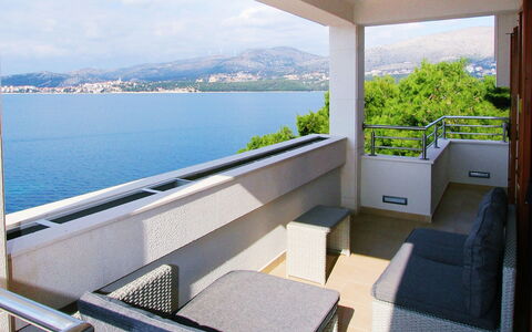 Villa Mustra: Property, Balcony, Building, Apartment, House, Room, Real Estate, Architecture, Interior Design, Furniture