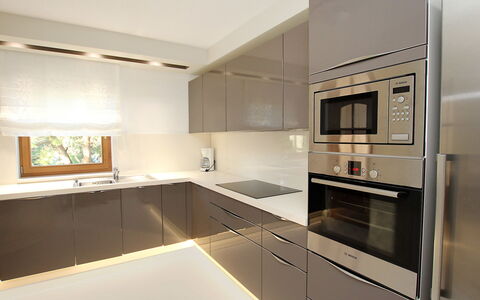 Villa Mustra: Countertop, Property, Room, Kitchen, Cabinetry, Furniture, Interior Design, Building, Architecture, House