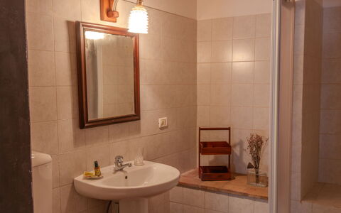 La Miccia: Bathroom Sink, Wall, Plumbing Fixture, Sink, Bathroom, Interior Design, Flooring, Mirror, Wood, Floor
