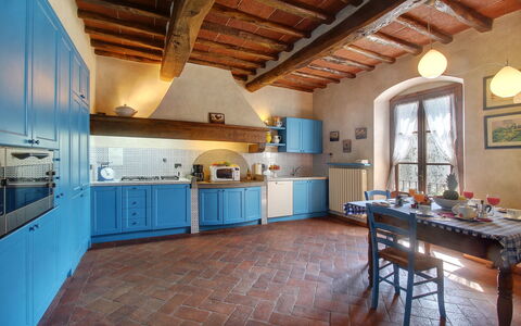 Villa Lucolena: Countertop, Room, Building, Property, Kitchen, Furniture, Floor, Ceiling, Interior Design, House