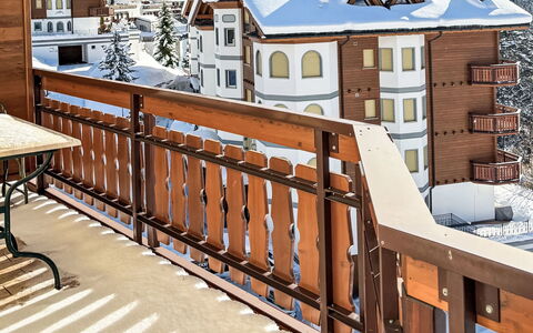 Leukerbad 480: Apartment, Balcony, Condominium, Wood Stain, Hardwood, Daylighting, Hotel