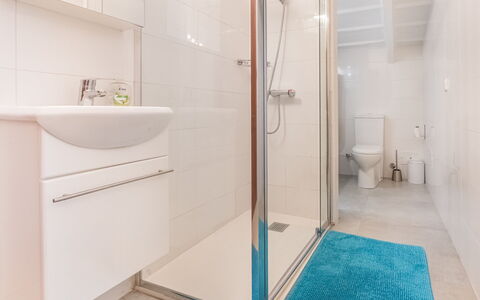 Sa Teulera: Flooring, Floor, Interior Design, Plumbing Fixture, Bathroom, Plumbing, Ceiling, Tap, Room, Bathroom Sink