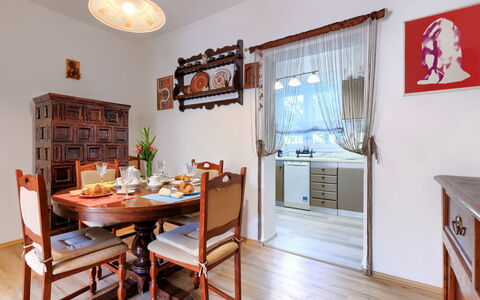 Marija: Furniture, Cabinetry, Table, Wood, Chair, Interior Design, Kitchen, Floor, Wood Stain, Flooring