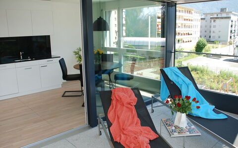 Locarno 75: Plant, Building, Property, Couch, Window, Comfort, Cabinetry, Interior Design, Shade, Wood
