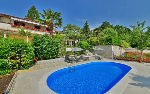 Lovran 302: Water, Plant, Sky, Property, Building, Swimming Pool, Azure, Tree, Shade, Grass