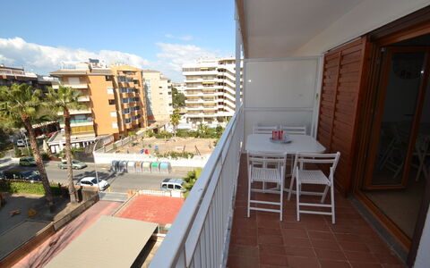 Flandria: Building, Daytime, Sky, Plant, Tree, Arecales, Fence, Terrestrial Plant, Urban Design, Woody Plant