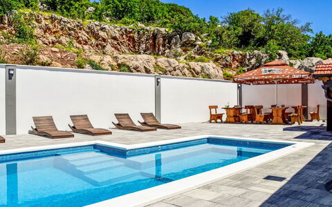 Karlobag 104: Water, Furniture, Sky, Daytime, Property, Plant, Swimming Pool, Azure, Tree, Outdoor Furniture